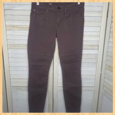 Gap Legging Jean Brown 27 Regular Coated Moto Chocolate Chip Pants 4 6 Womens